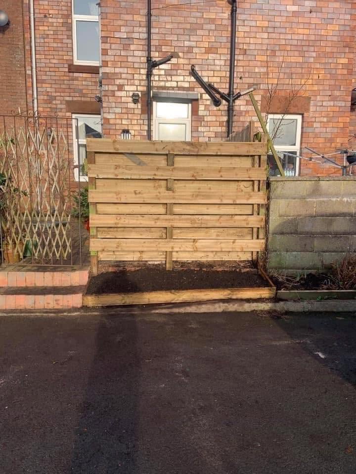 Timber privacy fence